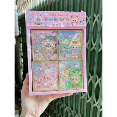 Sổ Sticker Baby Three 1 Lốc 40 Sổ - 12 Trang Hình Dán Dễ Thương, Giá Ưu Đãi 135k 5
