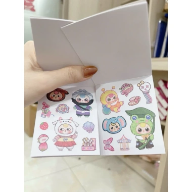 Sổ Sticker Baby Three 1 Lốc 40 Sổ - 12 Trang Hình Dán Dễ Thương, Giá Ưu Đãi 135k 8