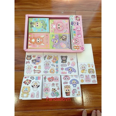 Sổ Sticker Baby Three 1 Lốc 40 Sổ - 12 Trang Hình Dán Dễ Thương, Giá Ưu Đãi 135k 9