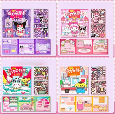 Sổ Sticker Dán Nam Châm Từ Tính Kurumi Thỏ Hồng - Đồ Chơi DIY Sách Bóc Dán Hoạt Hình Siêu Dễ Thương Giá 27k