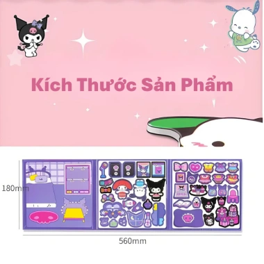 Sổ Sticker Dán Nam Châm Từ Tính Kurumi Thỏ Hồng - Đồ Chơi DIY Sách Bóc Dán Hoạt Hình Siêu Dễ Thương Giá 27k
