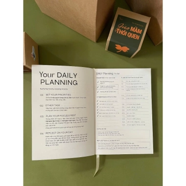 Sổ tay 90 Days Planner JOURNEY Nâu - Quản lý năng lượng, thời gian, tập trung mỗi ngày - Giá chỉ 188.000₫ 5