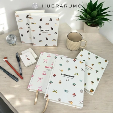 Sổ tay A5 300 trang HUERARUMO bìa cứng 100gsm Dot Grid Kẻ Ngang Caro Planner Bullet Journal - Giá ưu đãi 92.000₫