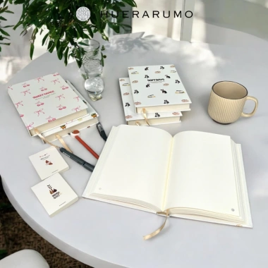 Sổ tay A5 300 trang HUERARUMO bìa cứng 100gsm Dot Grid Kẻ Ngang Caro Planner Bullet Journal - Giá ưu đãi 92.000₫