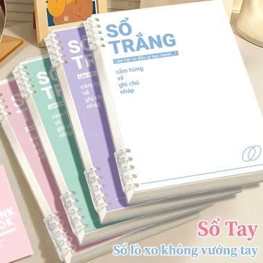 Sổ tay A5 60 lá rời giấy dày, tháo rời, cho học sinh, sinh viên, nhật ký, kế hoạch - 25.000₫
