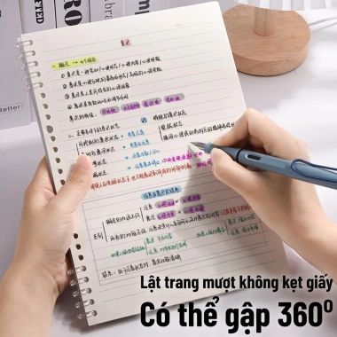 Sổ tay A5 60 lá rời giấy dày, tháo rời, cho học sinh, sinh viên, nhật ký, kế hoạch - 25.000₫