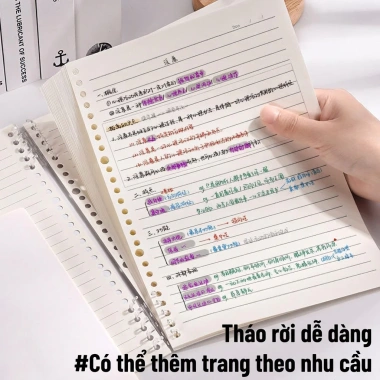 Sổ tay A5 60 lá rời giấy dày, tháo rời, cho học sinh, sinh viên, nhật ký, kế hoạch - 25.000₫ 4 Sổ tay A5 60 lá rời giấy dày, tháo rời, cho học sinh, sinh viên, nhật ký, kế hoạch - 25.000₫ 4