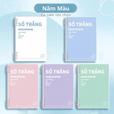 Sổ tay A5 60 lá rời giấy dày, tháo rời, cho học sinh, sinh viên, nhật ký, kế hoạch - 25.000₫