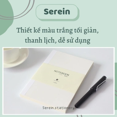 Sổ tay A5 A6 SEREIN bullet journal trắng phong cách Hàn Quốc - Giá 40.500 VND 3