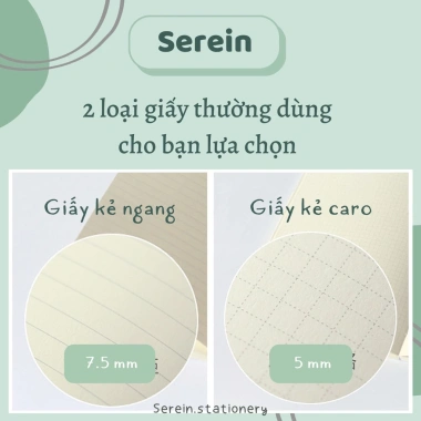 Sổ tay A5 A6 SEREIN bullet journal trắng phong cách Hàn Quốc - Giá 40.500 VND 5