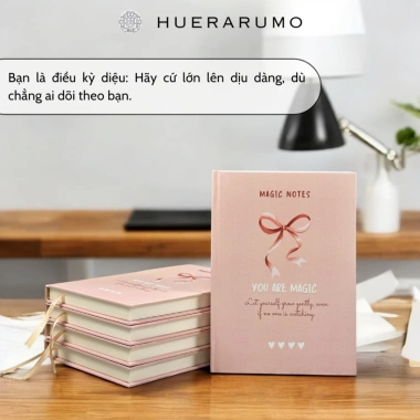 Sổ tay A5 bìa cứng 200 trang HUERARUMO giấy 100gsm dot/caro/kẻ Bullet Journal 79.000₫