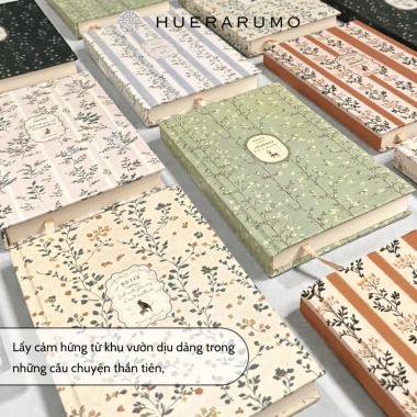 Sổ Tay A5 Bìa Cứng 300 Trang HUERARUMO Fairy Garden - Giấy 100gsm, Ruột Kẻ Ngang, Chấm, Caro, Trơn - Giá chỉ 95.450 VND 2
