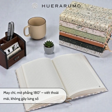 Sổ Tay A5 Bìa Cứng 300 Trang HUERARUMO Fairy Garden - Giấy 100gsm, Ruột Kẻ Ngang, Chấm, Caro, Trơn - Giá chỉ 95.450 VND 6