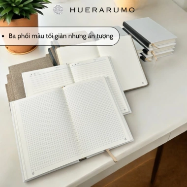 Sổ tay A5 bìa cứng HUERARUMO 200TR, ruột dot grid 100gsm – Planner, giảm còn 74.000đ