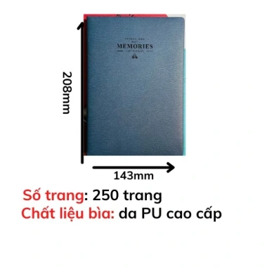 Sổ tay A5 bìa da cao cấp Heeton A25.890 - Nhiều màu sắc, giá 72.200 VND