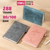 Sổ Tay A5 Bìa Da Deli 288 trang kẻ ngang, chống nước, sang trọng - Giá 95.000