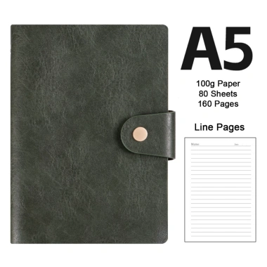 Sổ tay A5 da công sở có thể khắc logo, có khóa, dòng kẻ/trống/Cornell – Giá 401.819₫ 10