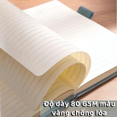 Sổ tay A5 M.Y.Never bìa da PU 240 trang kẻ ngang ngăn bút kế hoạch 47.990 VND 6