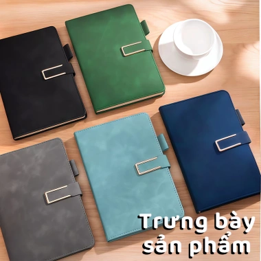 Sổ tay A5 M.Y.Never bìa da PU 240 trang kẻ ngang ngăn bút kế hoạch 47.990 VND 9