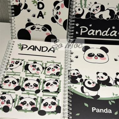 Sổ tay A5 Panda Dễ Thương - Sổ Mộc cho học sinh sinh viên ghi chép, viết nhật ký 2