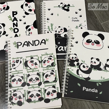 Sổ tay A5 Panda Dễ Thương - Sổ Mộc cho học sinh sinh viên ghi chép, viết nhật ký 3