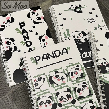 Sổ tay A5 Panda Dễ Thương - Sổ Mộc cho học sinh sinh viên ghi chép, viết nhật ký 4