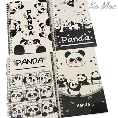 Sổ tay A5 Panda Dễ Thương - Sổ Mộc cho học sinh sinh viên ghi chép, viết nhật ký 5