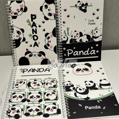 Sổ tay A5 Panda Dễ Thương - Sổ Mộc cho học sinh sinh viên ghi chép, viết nhật ký 6