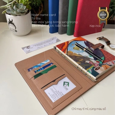 Sổ Tay Bìa Còng Màu Xám 200 Trang Siêu Giày - Quà Tặng Giá 149.000đ