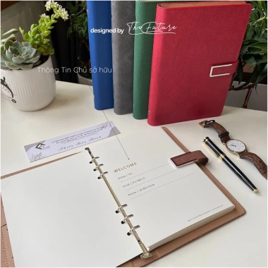 Sổ Tay Bìa Còng Màu Xám 200 Trang Siêu Giày - Quà Tặng Giá 149.000đ