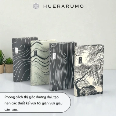 Sổ Tay Bìa Cứng 10.5x18 HUERARUMO 200 Trang IN NATURE Giấy 100gsm Kẻ Ngang Chấm Caro – Giá 73.800 VNĐ