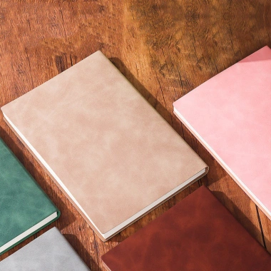 Sổ Tay Bìa Da A5 Cổ Điển - Bìa Mềm, Giấy Kẻ Ngang, Phù Hợp Bullet Journal