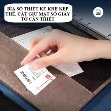 Sổ Tay Bìa Da Mềm Deli Cao Cấp A5 210x145mm Ghi Chép Nhật Ký Lưu Bút 3