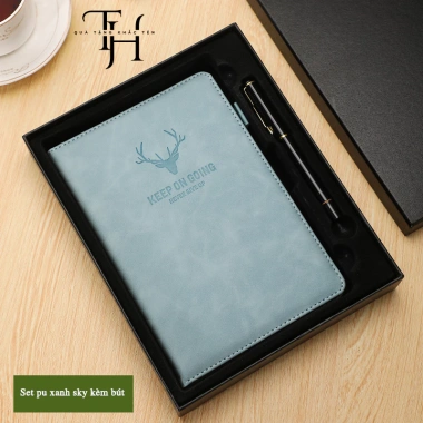 Sổ tay Bìa Da PU 360 trang A5 - Kèm bút, quà tặng thầy cô 20/11, chỉ 50.000 VND