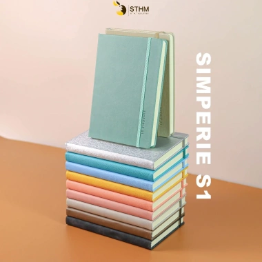 Sổ tay bìa da SIMPERIE S1 - RULED & DOTGRID 100gsm, đánh số 1‑200 trang, giảm giá 175k STHM Mall