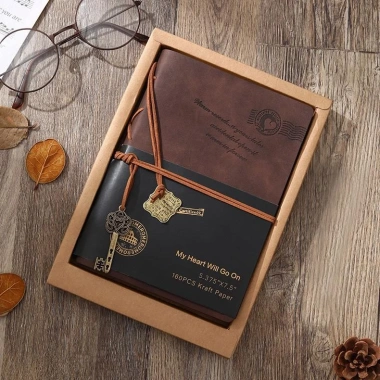 Sổ Tay Bìa Da Vintage - Nhật ký bìa mềm giấy Kraft, bullet journal, 125.000₫ 2