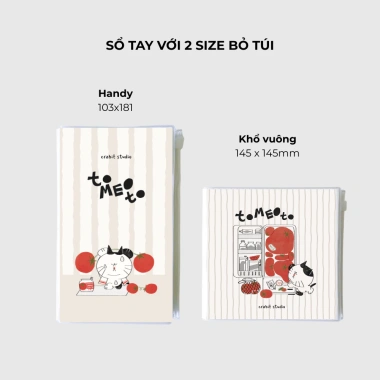 Sổ tay bìa mềm A5 dot grid kẻ ngang vuông Crabit Tomeoto Collection giá 39.000 VND 3