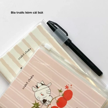 Sổ tay bìa mềm A5 dot grid kẻ ngang vuông Crabit Tomeoto Collection giá 39.000 VND 8