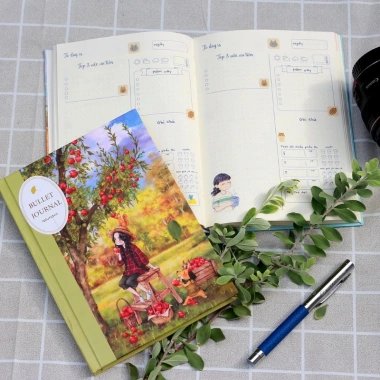 Sổ tay Bullet Journal 120Gsm A5 planner vintage cute Lalunavn B88 - Chỉ 40.000đ
