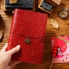 Sổ Tay Da Bò Thủ Công Khắc Hoa Văn Cổ Điển - Vintage Sang Trọng Da Mộc Craft 5