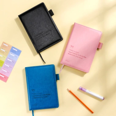 Sổ Tay Da Deli A5 Planner Cao Cấp Kẻ Ngang Giấy Dày Chống Nước VPP EN013 Giá 107.000