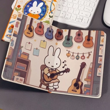 Sổ tay da Miffy A6 Kawaii - Công cụ lập kế hoạch sinh viên & văn phòng, nhật ký du lịch màu hồng, giá ưu đãi 114.912 VND