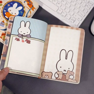 Sổ tay da Miffy A6 Kawaii - Công cụ lập kế hoạch sinh viên & văn phòng, nhật ký du lịch màu hồng, giá ưu đãi 114.912 VND