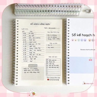 Sổ tay Daily Planner A5 120 trang gáy lò xo - Kế hoạch hằng ngày giá 32.500đ