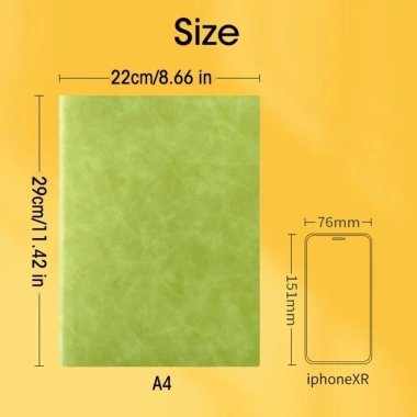 Sổ tay dày A4 200 trang da PU Cover lớn, trống cho văn phòng và laptop