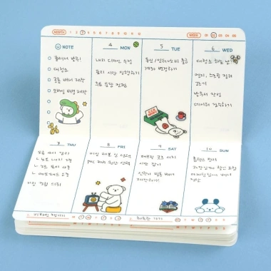 Sổ tay Doggy Di Động Slim Hàn Quốc – Lập lịch, kế hoạch tuần, nhật ký dễ thương 4