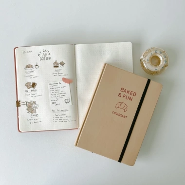 Sổ tay dotgrid A5 100gsm Crabit Baked&Fun - Bullet Journal, giảm 18% chỉ 82.000đ