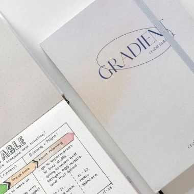 Sổ tay Dotgrid Crabit 130gsm - Bullet Journal gradient trắng, giấy dày, bìa cứng, giảm giá 65.000 VND