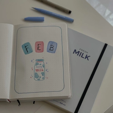 Sổ Tay Dotgrid Crabit Milky - Bullet Journal Ruột Chấm, Giá 82.000 VND