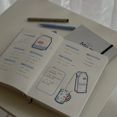 Sổ Tay Dotgrid Crabit Milky - Bullet Journal Ruột Chấm, Giá 82.000 VND 3 Sổ Tay Dotgrid Crabit Milky - Bullet Journal Ruột Chấm, Giá 82.000 VND 3